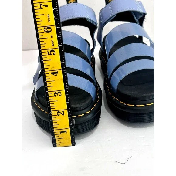 Dr. Martens Blaire Jelly Strap Sandals Color Zen Blue Size 5 Classic Platform - Picture 10 of 10